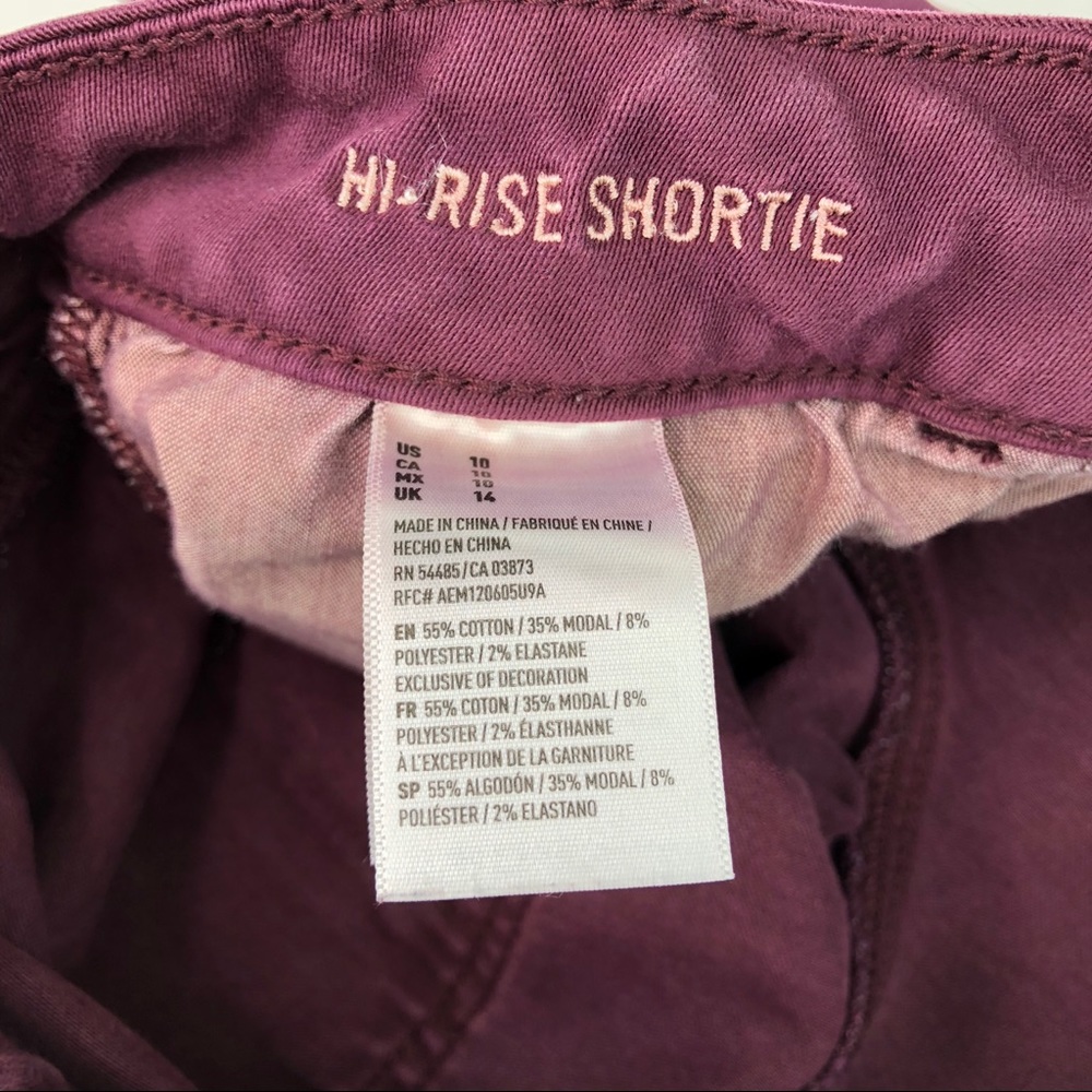 American Eagle Shorts Shortie 10 Red cutoffs jean - Picture 7 of 8